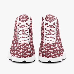 AJ13 High-Top Leather Basketball Sneakers - Louisiana